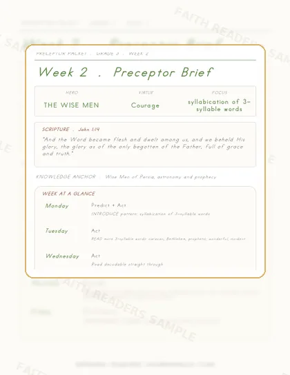 Grade 3 Week 1 Preceptor Guide page preview