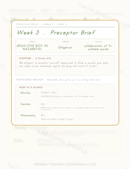 Grade 3 Week 2 Preceptor Guide page preview