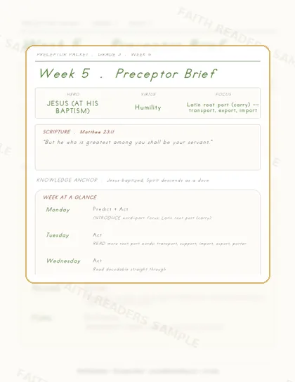 Grade 3 Week 4 Preceptor Guide page preview