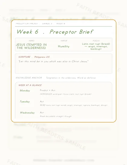Grade 3 Week 5 Preceptor Guide page preview