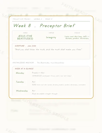 Grade 3 Week 7 Preceptor Guide page preview