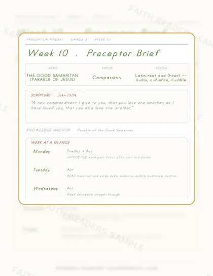 Grade 3 Week 9 Preceptor Guide page preview