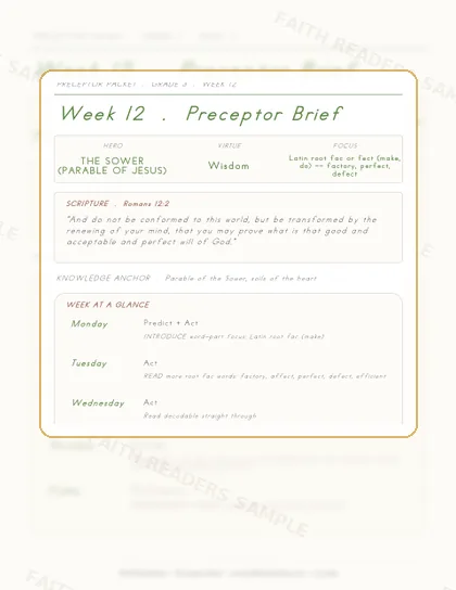 Grade 3 Week 11 Preceptor Guide page preview