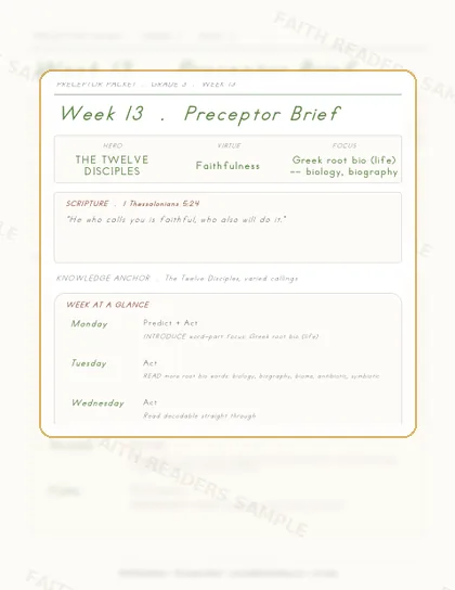 Grade 3 Week 12 Preceptor Guide page preview