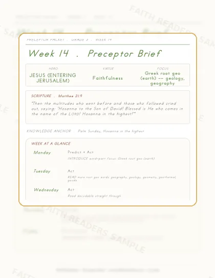 Grade 3 Week 13 Preceptor Guide page preview