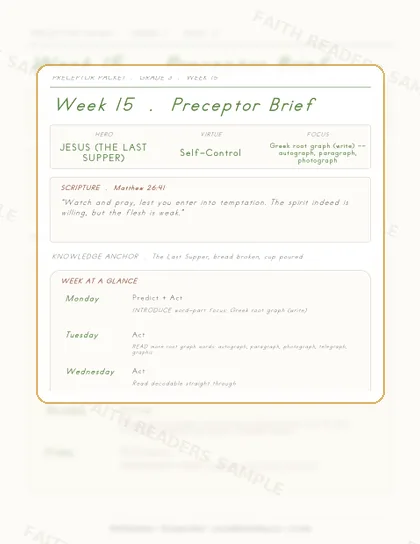 Grade 3 Week 14 Preceptor Guide page preview