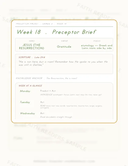 Grade 3 Week 17 Preceptor Guide page preview