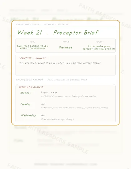 Grade 3 Week 20 Preceptor Guide page preview