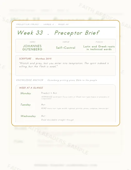 Grade 3 Week 32 Preceptor Guide page preview