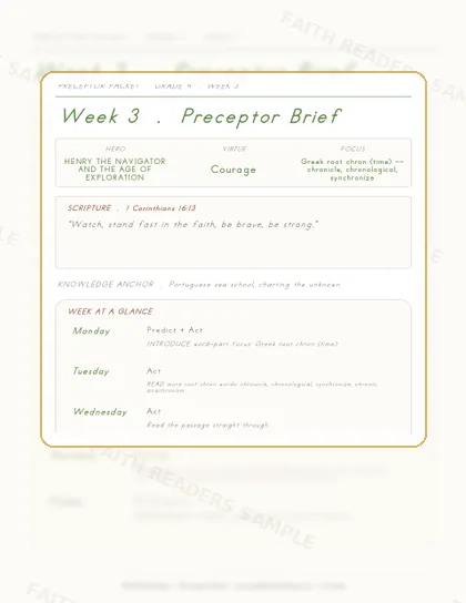 Grade 4 Week 2 Preceptor Guide page preview