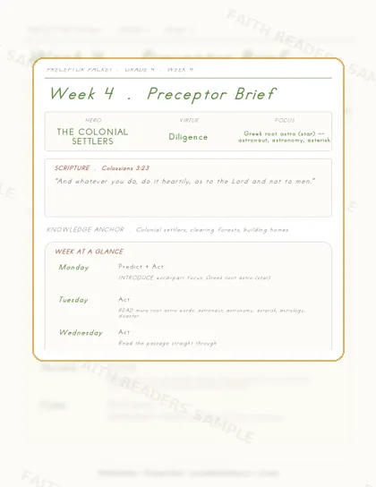 Grade 4 Week 3 Preceptor Guide page preview