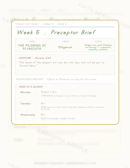 Grade 4 Week 4 Preceptor Guide page preview