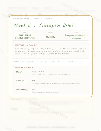 Grade 4 Week 5 Preceptor Guide page preview