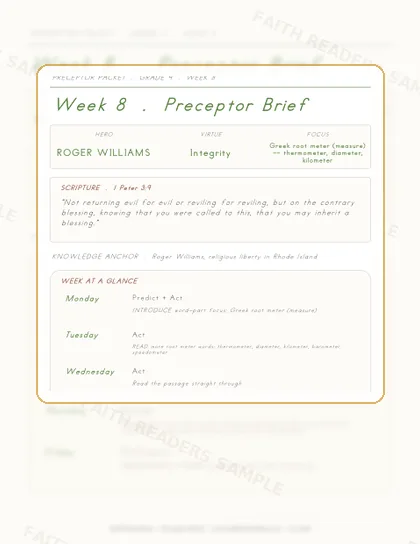 Grade 4 Week 7 Preceptor Guide page preview