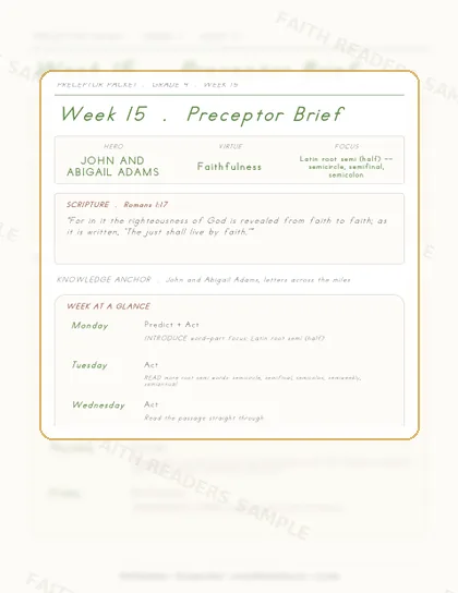 Grade 4 Week 14 Preceptor Guide page preview