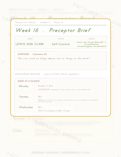 Grade 4 Week 15 Preceptor Guide page preview