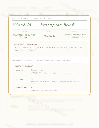 Grade 4 Week 17 Preceptor Guide page preview