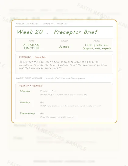 Grade 4 Week 19 Preceptor Guide page preview