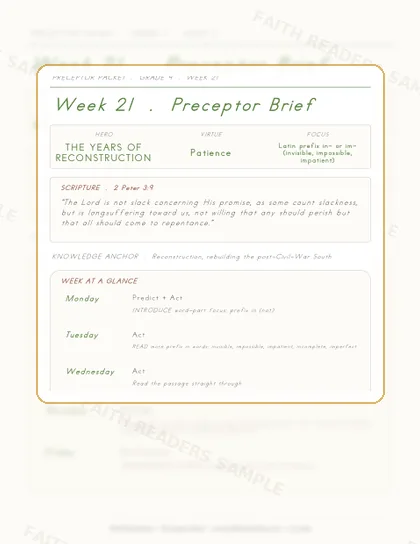 Grade 4 Week 20 Preceptor Guide page preview