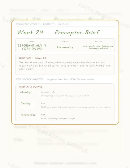 Grade 4 Week 23 Preceptor Guide page preview