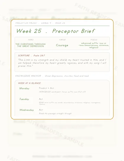 Grade 4 Week 24 Preceptor Guide page preview