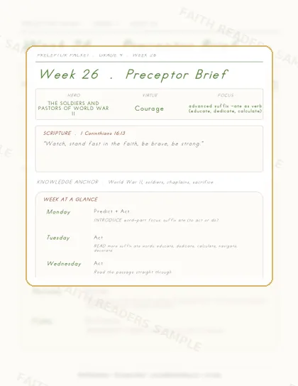 Grade 4 Week 25 Preceptor Guide page preview