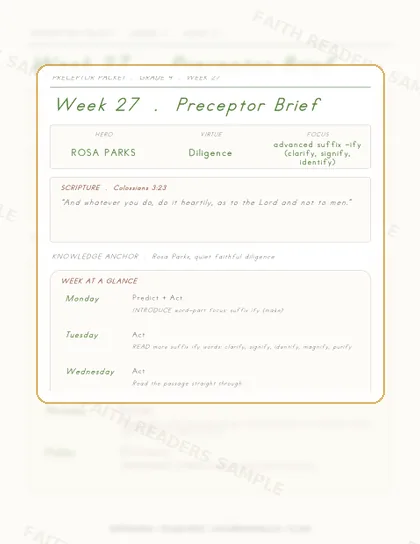 Grade 4 Week 26 Preceptor Guide page preview