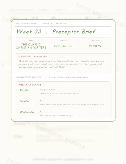 Grade 4 Week 32 Preceptor Guide page preview
