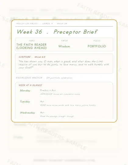 Grade 4 Week 35 Preceptor Guide page preview