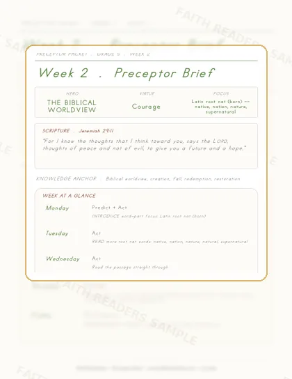 Grade 5 Week 1 Preceptor Guide page preview