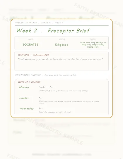 Grade 5 Week 2 Preceptor Guide page preview