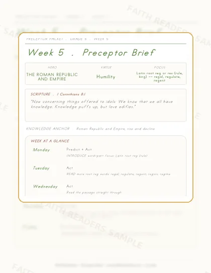 Grade 5 Week 4 Preceptor Guide page preview