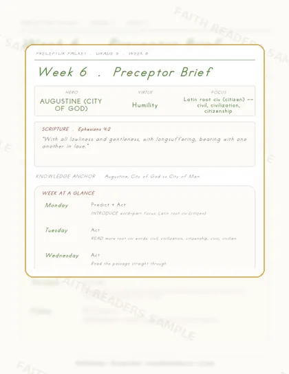 Grade 5 Week 5 Preceptor Guide page preview