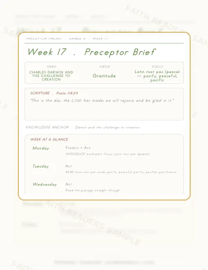 Grade 5 Week 16 Preceptor Guide page preview
