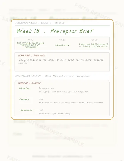 Grade 5 Week 17 Preceptor Guide page preview