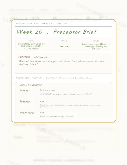 Grade 5 Week 19 Preceptor Guide page preview
