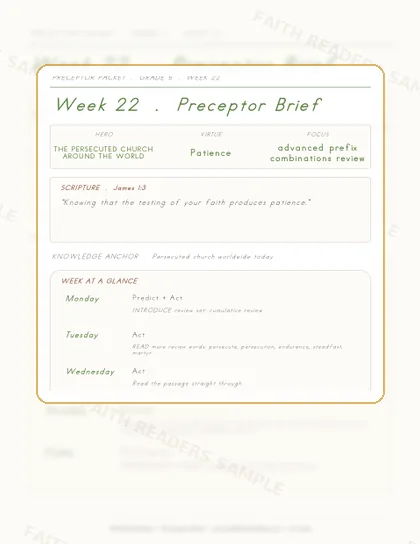 Grade 5 Week 21 Preceptor Guide page preview