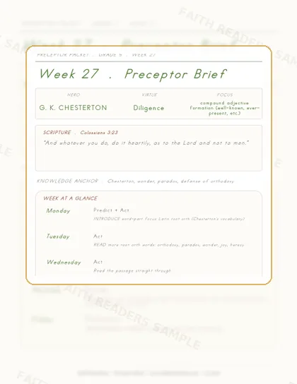 Grade 5 Week 26 Preceptor Guide page preview