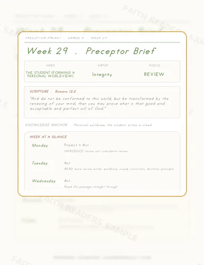 Grade 5 Week 28 Preceptor Guide page preview