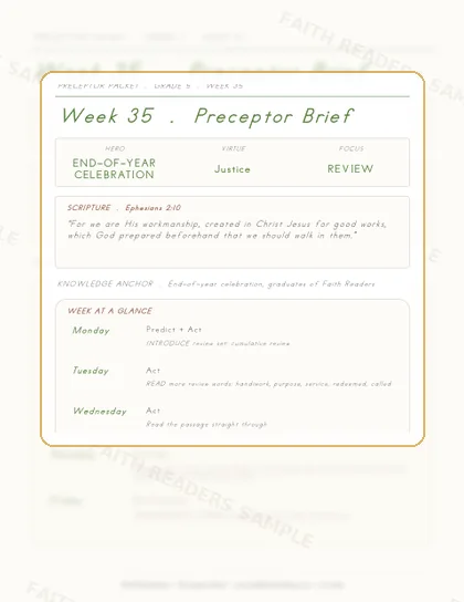 Grade 5 Week 34 Preceptor Guide page preview