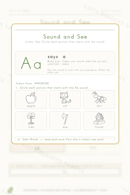 Kindergarten · Week 2 lesson preview 1