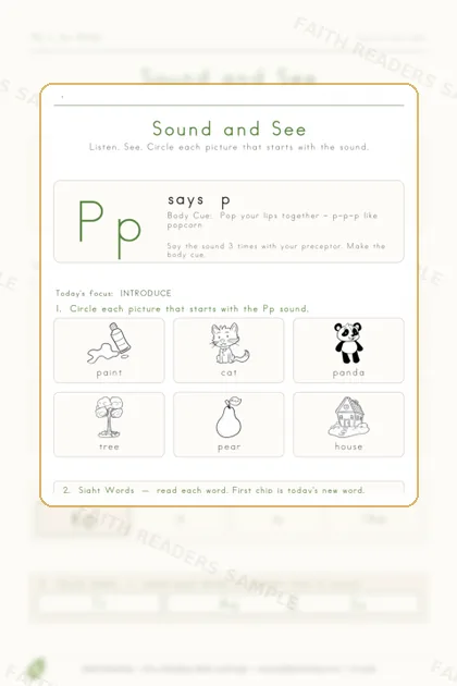 Kindergarten · Week 4 lesson preview 1