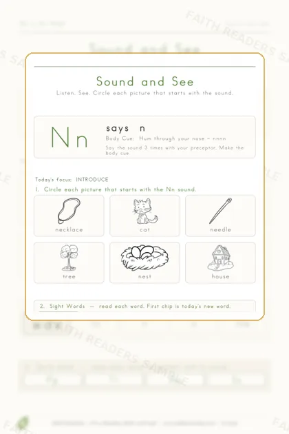 Kindergarten · Week 5 lesson preview 1