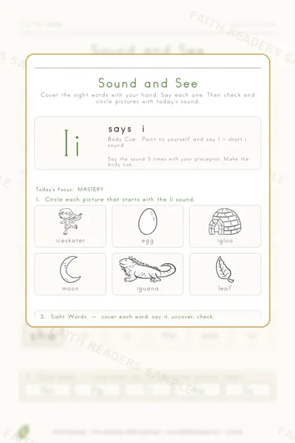 Kindergarten · Week 6 lesson preview 3