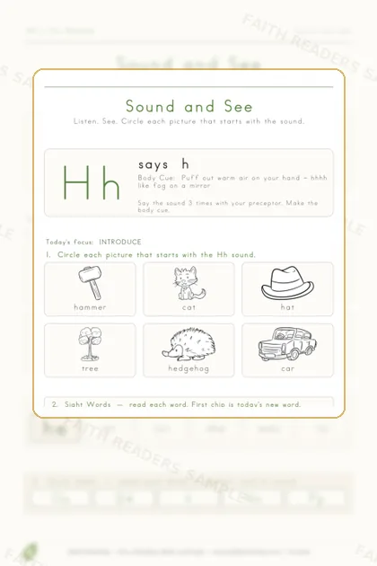 Kindergarten · Week 9 lesson preview 1