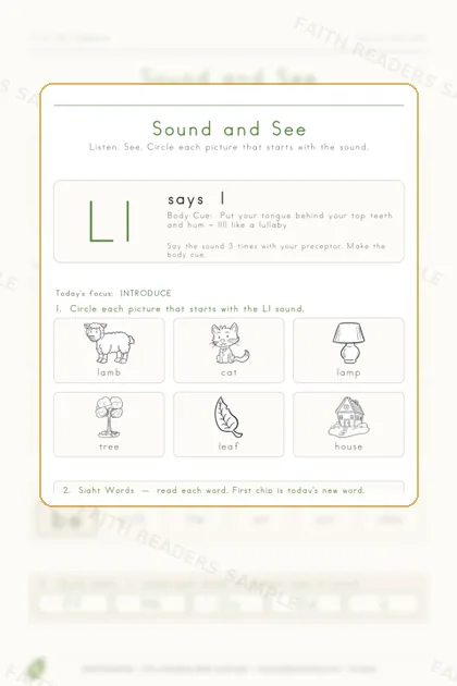 Kindergarten · Week 11 lesson preview 1