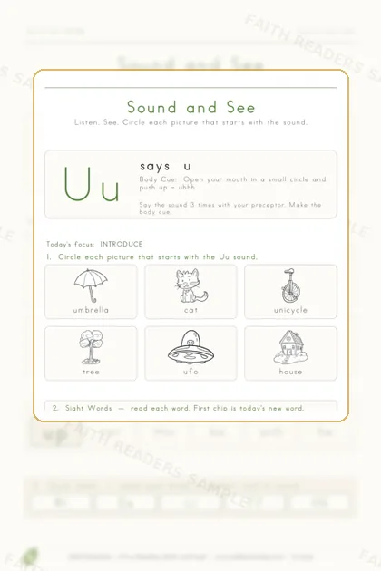 Kindergarten · Week 14 lesson preview 1