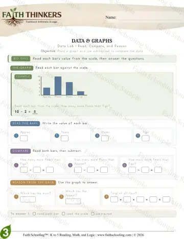 3rd Grade math worksheet — Data (Practice 4)