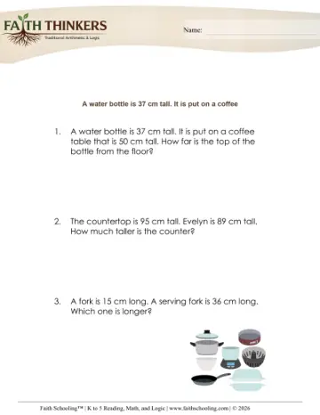 Length Word Problems Metric 3