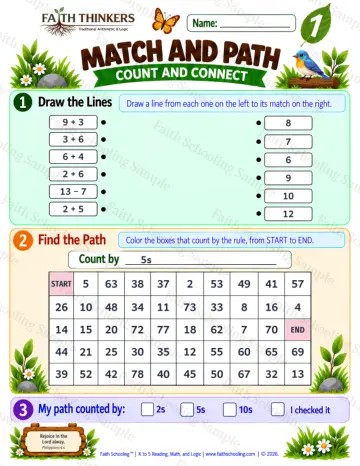 1st Grade math worksheet — Interactive & Puzzles Practice 5